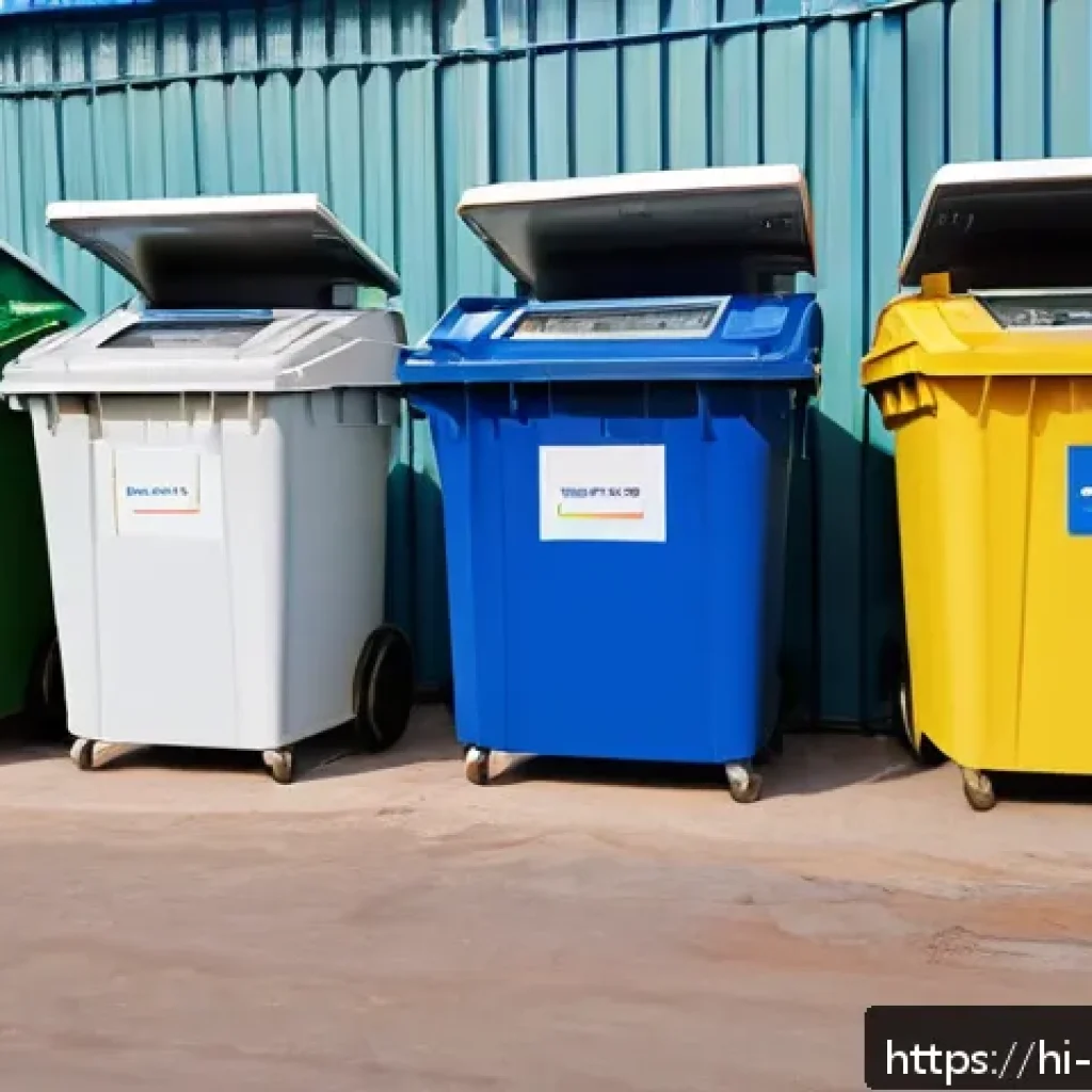 폐기물처리 실무 노하우 공유 - A modern waste management facility in India featuring advanced automation technology: a row of senso...
